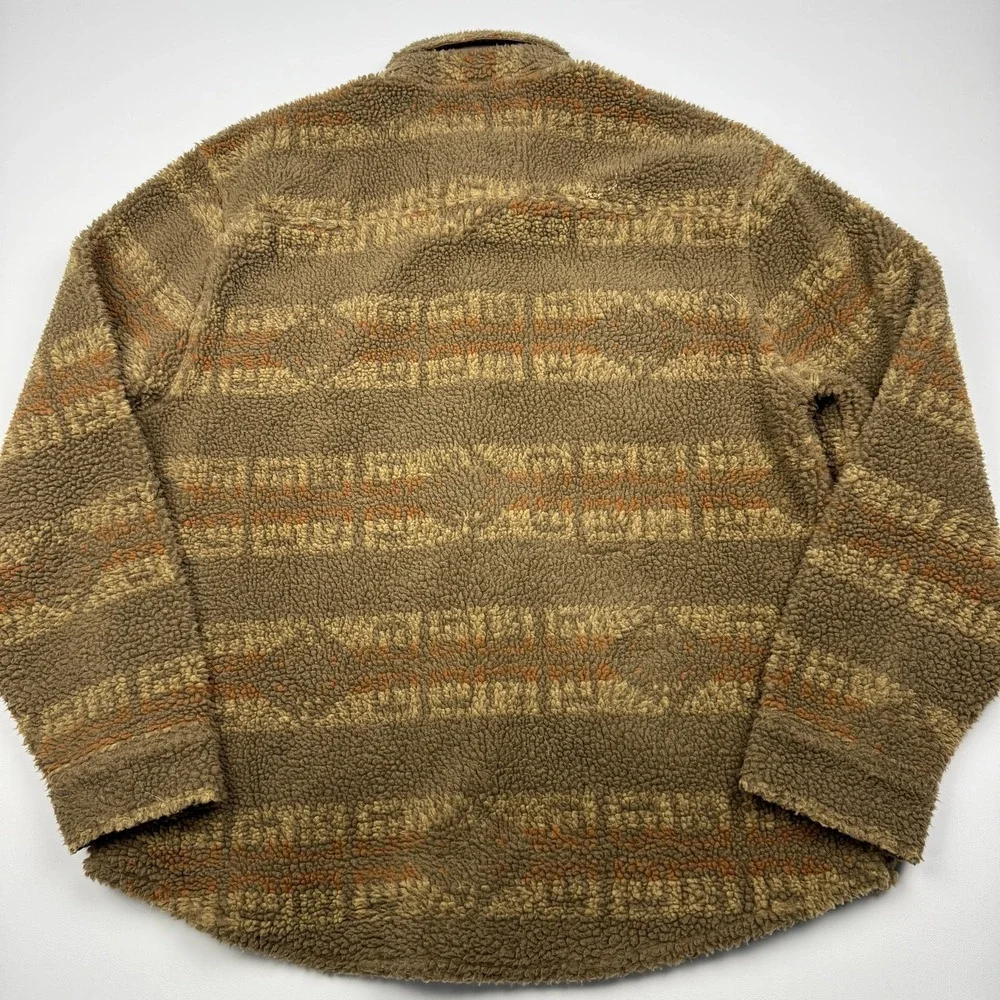 Howler Bros Allegheny Jacket Mens Large Brown Fleece Sherpa Snap Front Lined